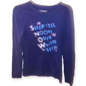 Limited Too Girls ‘Sleep TIL Noon’ TShirt Sz 18 baby tee Y2k